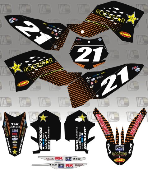 KTM 2014 Rockstar Energy KTM Team Graphics Kit
