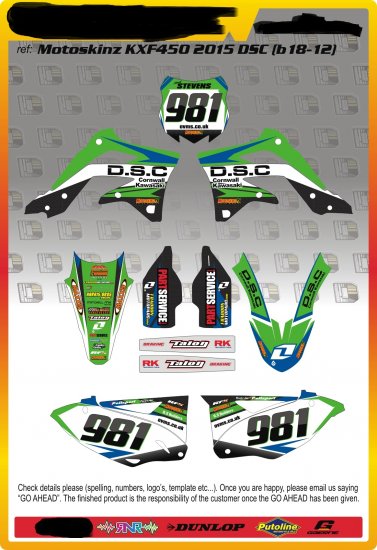 KXF 450 12 - 15 DSC Kawasaki Team Kit